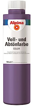 Alpina COLOR Voll- und Abtönfarbe Sweet Violet, 0,75 L – Wand- & Abtönfarbe für innen & außen