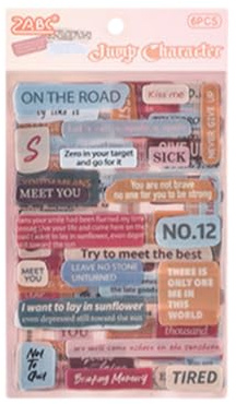 Künstlerischer Vintage inspirierter Aufkleber, wasserfester PET Planeraufkleber, freundliches Briefdesign für Scrapbooking und mehr Briefdesign