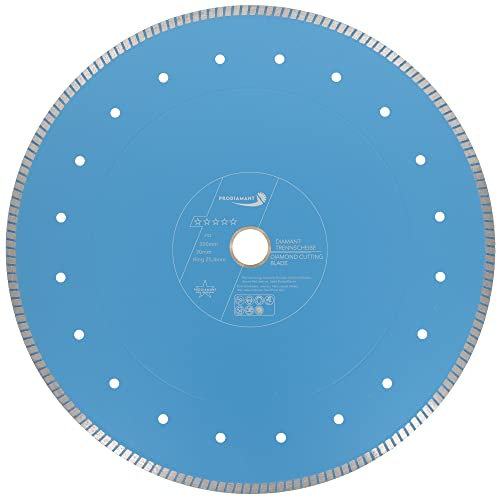 PRODIAMANT Diamanttrennscheibe Fliese F33 ø 350mm Bohrung 30mm mit Ring 25,4 für Fliesen, Granit, Naturstein für Nasschneider und Wassersäge