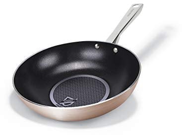Moneta Rosegold Diamant Wok 28 cm, Acciaio