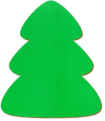 Bütic GmbH Grüner Holz Tannenbaum - Deko Zuschnitte 1-10cm, Größe:Tannen 5cm, Pack mit:100 Stück