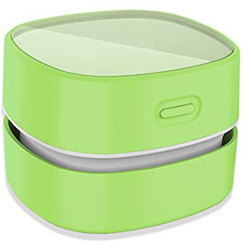 ODISTAR Desktop Vacuum Cleaner, Mini Table dust Sweeper Energy Saving,High Endurance up to 400 mins, Cordless&360º Rotatable Design for Cleaning Hairs,Crumbs,Computer Keyboard,Piano,car (Green)