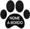 Galuisi Adesivo Sticker Zampa Cane a Bordo 14 * 16 cm Personalizzato Diversi Colori per Auto, Moto (Bianco Lucido)