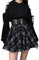 SIPEIEN Damen Plaid A-Linie Rock Gothic Hohe Taille Falten Flare Kurz Mini Skater Rock,Schwarz,M