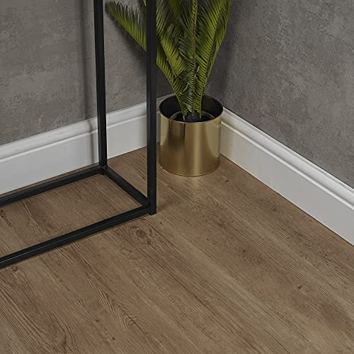 Vinyl Floor Planks Wood Effect Flooring Tiles Self Adhesive Kitchen Floor Lino (14, Natural Oak)