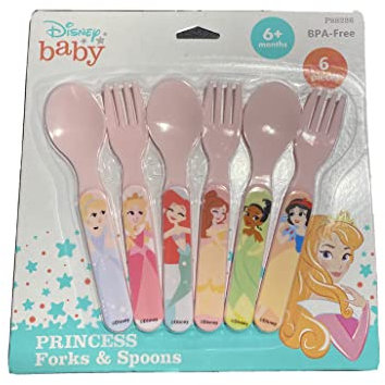 Disney Baby Princess Forks & Spoons 6 Piece Set