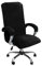Funda de Sillas de Oficina Elástica con Reposabrazos,Felpa de Terciopelo,Modernas Cubiertas de la Silla de la Computadora Antipolvo de Oficina Silla Removible,No Incluye Sillas,Negro,XL
