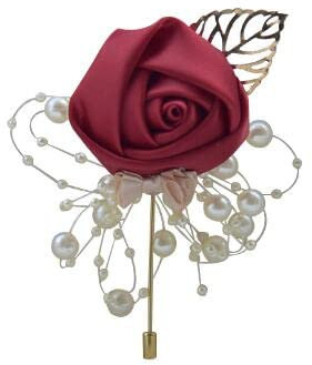 YJZQ Bräutigam Anstecknadel Brautn Corsage Boutonniere Künstlicheblume Hochzeit Boutonniere Handgefertigte Brosche Hochzeit Prom Bankett Blumendekor für Bräutigam Herren Braut Frauen