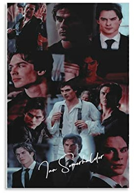 ACIDI Leinwandbild 50 * 70cm Ian Somerhalder Poster und Wandkunst Modernes Familienzimmer Dekor Kein Rahmen