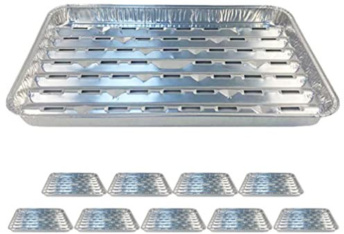 BESTonZON Plaques à Griller en Aluminium pour Barbecue et Four Lot de 10 pour Cuisson Rôtissage Stockage des Aliments Usage Maison et Camping