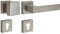 Gedotec Wechselgarnitur Aluminium Türgriff Zimmertür Türbeschlag nickel Knopf-Drücker | PUSH 1317 | PZ - Profilzylinder | Türklinke Antik Vintage | 1 Design Knauf-Garnitur inkl Befestigungsmaterial