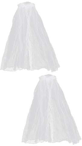 Toyvian 2st Kinder Boden Moskito Netz Betthimmel Hängendes Kuppelvorhangnetz Universelles Krippennetz Fehlerschutz Hängender Vorhang Mesh-Zelt Gittergewebe Baby Kleinkind Weiß