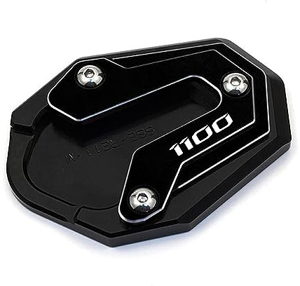ZYAKOMO CNC Motorrad Kickstand Pad Seitenständer Vergrößerung Platte Fit für Honda Rebel 1100 2023 CMX1100 Rebel100 CMX 1100 M T 2020-2023 (Schwarz)