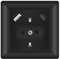 Sasudose USB Steckdose Unterputz Schwarz Schuko Steckdose mit USB C Ladegerät PD18W und QC3.0 Schnellladung System 55 Reinweiß Glänzend Wandsteckdose (4000W) Passent in Standard Unterputzdose