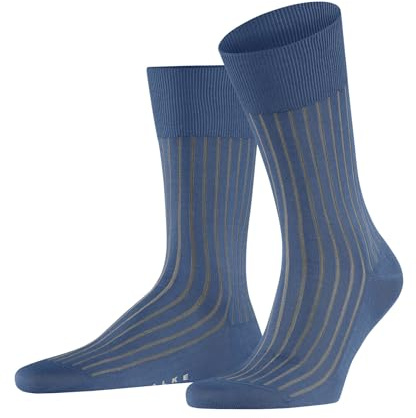 FALKE Herren Socken Shadow M So Baumwolle gemustert 1 Paar, Blau Sky Blue 6868, 39-40