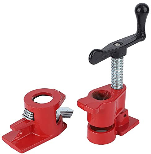 Wood Gluing Pipe Clamp, 4Sets 3/4 Quick Release Wood Clamps Heavy Duty Pipe Clamps for Woodworking, Carpentry, Home Improvement, Ergonomic Handle