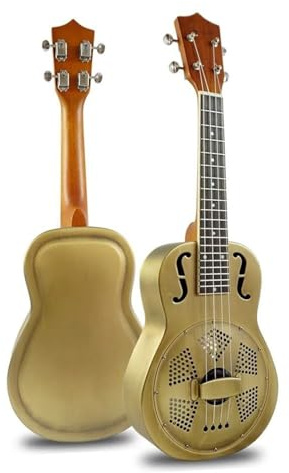 Ukulele Diskant-Ukulele Aus Fichte Mahagoni Delfin-Ananas-Design Mit Tasche/Stimmgerät, Kapodaster