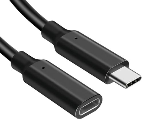 USB C Extension Cable 1M, USB Type C Male to Female Charging/Data Transfer Extender Cord, USB 3.2 10Gbps 5A/100W 4K/60Hz, Compatible with MacBook Pro/Air Dell XPS iPhone 15 Galaxy and More