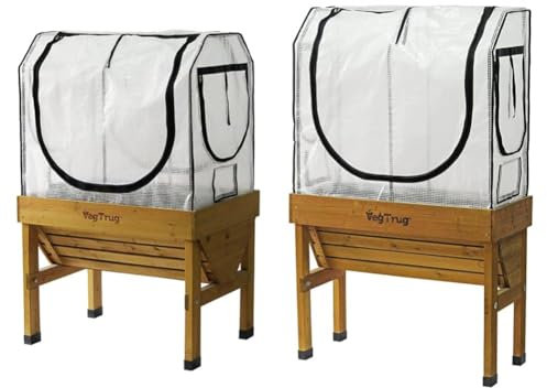 VegTrug Small Greenhouse Kit with Metal Frame, Multi Cover Set (PE & Micromesh), Zipper Closure, Clear