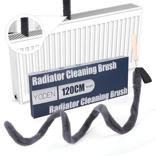 Cepillo de limpieza para radiadores – Cepillo para calefacción, la preparación ideal para la temporada de calefacción, cepillo de limpieza para radiadores mejora el clima de la habitación – Cepillo
