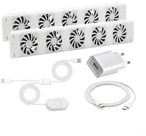 for HPLIVE 5.0 Radiator fan booster,Radiator Fan For Smart Radiator Booster Extension Set Ventilator Fan,Increase the Heating Efficiency and Save Energy(DUO-SET)