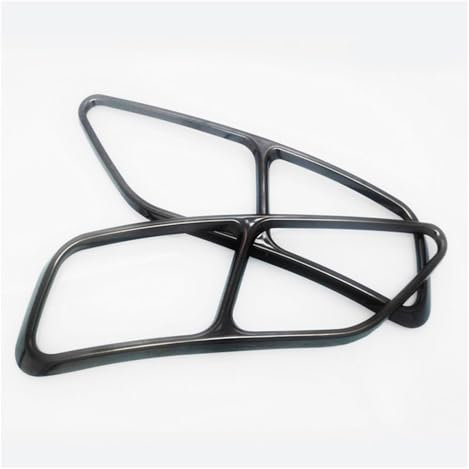 PangFa Auto Auspuff Endrohr Auspuff-Abdeckung Für Audi A4 B9 2020 2021,Auto-Hintere Auspuff-Abdeckung Auspuff-Abdeckung Verkleidung Auto Doppelendrohr,A-Black