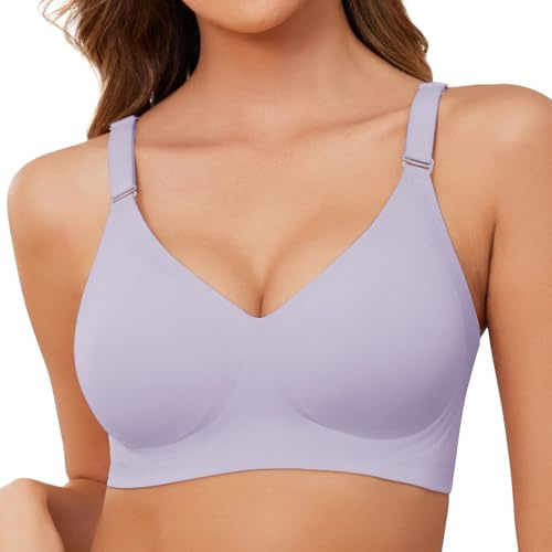 Xnova Donna Reggiseno Senza Ferretto con Cuscinetti, Stretch Leggero Reggiseni di Base Spalline Regolabili Senza Schienale, Comfort Intimo Bralette Invisibile Elasticizzato