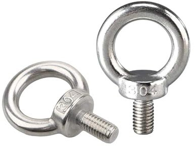 HVDHYY M8 * 13 304 in Acciaio Viti ad Occhiello Inossidabile Vite ad Anello Con Bullone a Occhiello Fisso Anello ad Occhiello Adatto per Uso Interno ed Esterno 5PCS