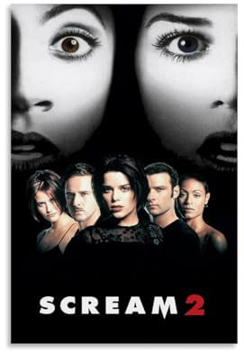ZCHLATGDE Scream 2 Movie Poster Dekorative Malerei Leinwand Wandkunst Wohnzimmer Poster Schlafzimmer Malerei,Wandkunst Bilddruck Moderne Familienzimmer Dekor 08x12inch(20x30cm)