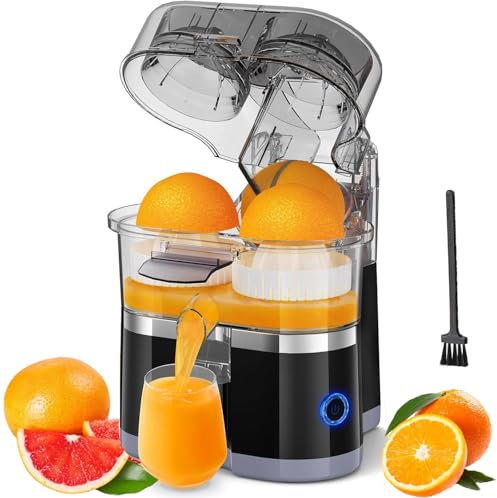 Spremiagrumi Elettrico, spremiagrumi automatico a doppia testa, 100W Spremi Arance Spremi per Arance Limoni Pompelmi Agrumi, senza BPA