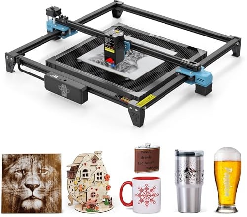 Twotree TTS-20 Pro 20W Laser Graviermaschine mit Wabenplatten-Luftpumpen-Set zur Herstellung von 3D-Holzpuzzles 20W Laserschneidmaschine Laserleistung Fixfokusmaschine 418mmx418mm Gravurbereich
