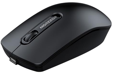 Mouse Wireless Ricaricabile, Doppia Modalità 2.4G + Bluetooth, Tasti Silenziosi, Design Portatile, Compatibile con Windows/Mac/Android/iOS