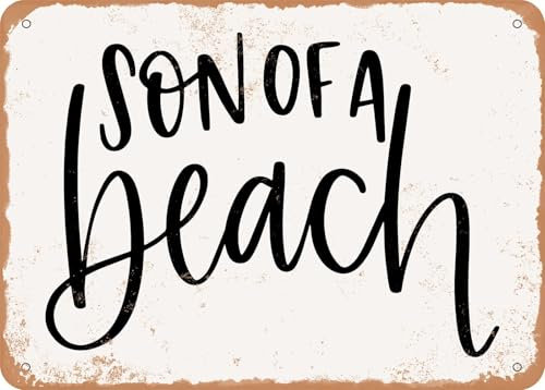 Blechschilder Son of a beach - Vintage Look Sign sprüchen wandkunst home deko