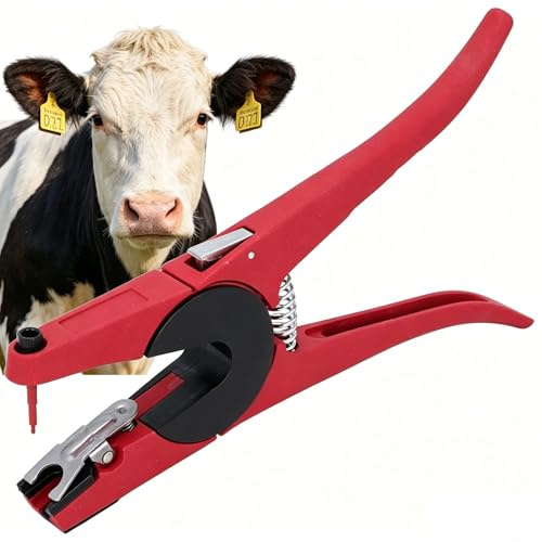 DUIMIMI Pinze applicatrici di marche auricolari per bovini, suini, ovini, strumento universale per la marcatura delle orecchie degli animali, meccanismo di bloccaggio regolabile