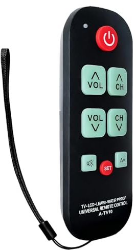 Universal Fernbedienung, TV-Fernbedienung mit großen Tasten für Senioren Und Kompatibel mit LG Vizio Sharp Zenith Panasonic Philips Sony ECA TV,Kabel IR Geräte, Menschen Einfach für Ältere
