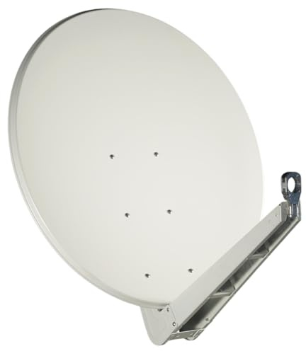 Gibertini Spiegel SE Profi-Serie 85 cm lichtgrau | Aluminium-Satspiegel | Alu Satellitenschüssel | wetterfeste & extrem stabile Antenne