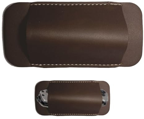 NICENEEDED Knife Sheath, Leather Knife Sheath for Belt, Horizontal Carry Pocket Knife Holder Handmade Compact Draw Knife Holster Gifts for Men