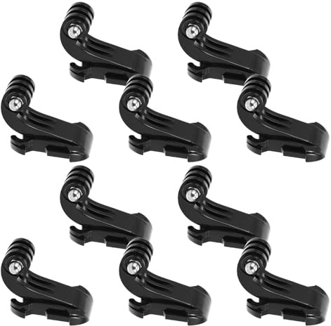 Zerodeko Action Cameras Long J-Hooks and Thumb Screws Set, 10Pcs Vertical Surface Mount Compatible with Gopro, Designed for Outdoor Use and Adventure Filming