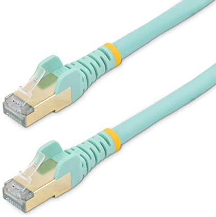 StarTech.com Cavo di Rete Ethernet Cat6a - Cavo Schermato STP da 1m - Cavo RJ45 Antigroviglio - Turchese