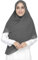 Lina & Lily Premium Chiffon Damen Muslim Hijab Kopftuch Schal Quadrat 145 x 145cm (Dunkelgrau)