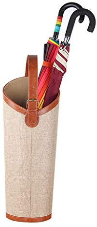 Schirmständer Leder Kleine Regenschirme Holz Hochwertige PU Leder/Leinen Trockenschirme, Queue, Krücken, Blumenarrangements