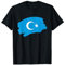 Uiguren Flagge - Solidarität für Muslime in China T-Shirt