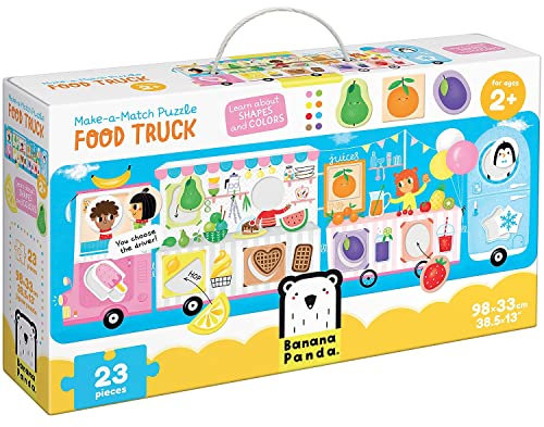 Banana Panda - Make-a-Match Puzzle Food Truck, Shapes and Colors Puzzle für Kinder ab 2 Jahren und älter