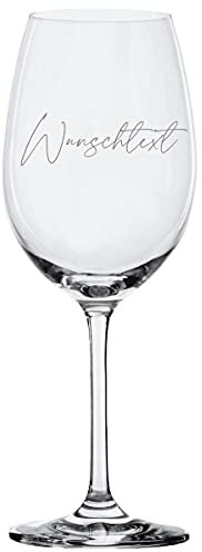 Weinglas Leonardo mit Wunschtext - Geschenkidee personalisiert Gravur Wunschtext für Frauen, Männer, Freunde Eltern Partner,Wunschtext, Name oder Spruch – 460 ml Weinglas mit individueller Gravur
