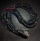 Chouhan Gems Schwarze äthiopische Opal-Halskette, 925er-Sterlingsilber, Multi-Flashes Welo-Opal-Perlen, Halskette in Rondelle-Form, 2–6 mm, 45,7 cm, Edelstein, Opal