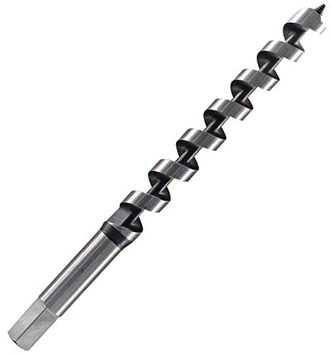 Muretnze 3/4 Inch x 14 Inch Long Auger Drill Bit for Wood, Hex Shank 3/8 Inch for Wood, Extra Long Drill Bits Brad Point Augers Drill Bits for Soft and Hard Wood, Plastic and Drywall.