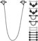 D.Bella Brustwarzenpiercing mit Kette Chirurgenstahl Nippel Ringe 14G Zungenpiercing Nippelpiercing 12 STK Barbell Piercing Schmuck Schwarz