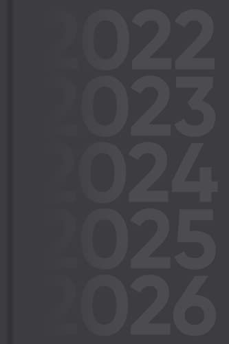Kalender für 5 Jahre, 2022 - 2026 - Wochenplaner: Wochenkalender und Planer für fünf Jahre, 60 Monate (2022, 2023, 2024, 2025, 2026), ca. A5, schwarz