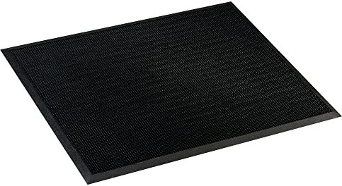 DONATELLA Felpudo Picos-Goma - Negro, 40x70 cm