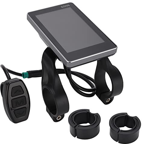 BuyWeek Elektrischer Fahrradcomputer, 36 V 48 V Elektrischer Fahrradtacho Kilometerzähler GD06 LCD-Display Bedienfeld Wasserdichter Motorcontroller Display Meter
